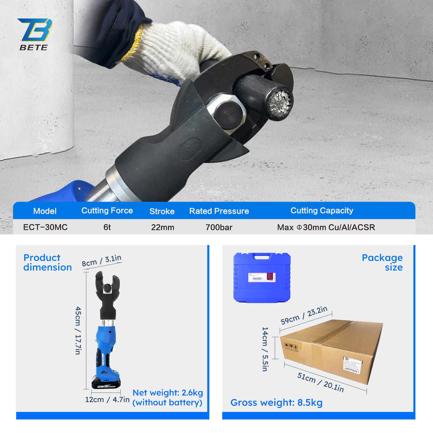 ECT-30MC Mini 6T Stoke 22MM Mi - Power Tools Hydraulic review and price