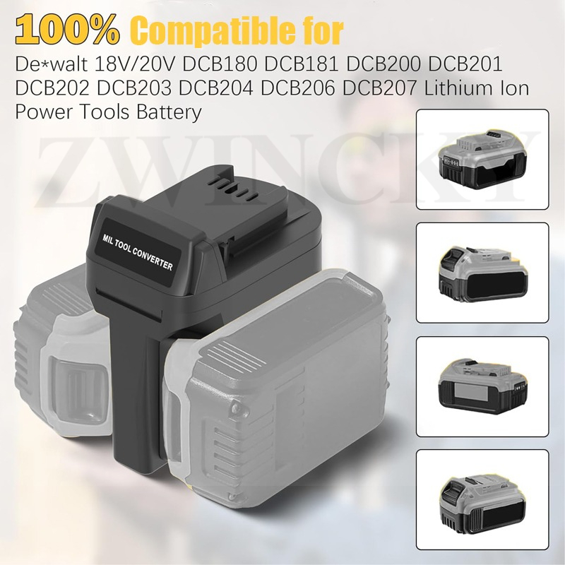 ZWINCKY Battery Adapter for De - Power Tools Milwaukee review and price