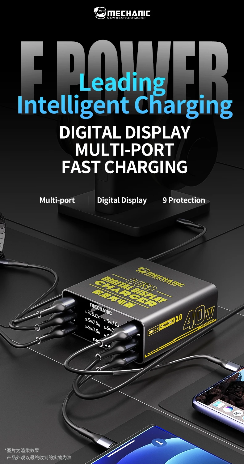 MECHANIC 6-Port USB fast charg - Power Tools Station review and price