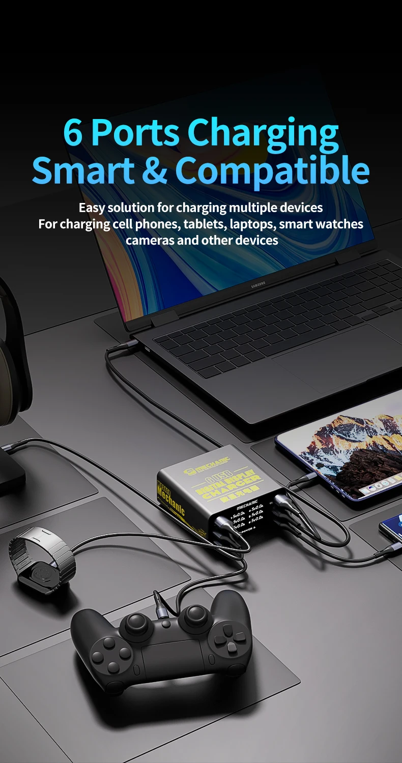 MECHANIC 6-Port USB fast charg - Power Tools Station review and price